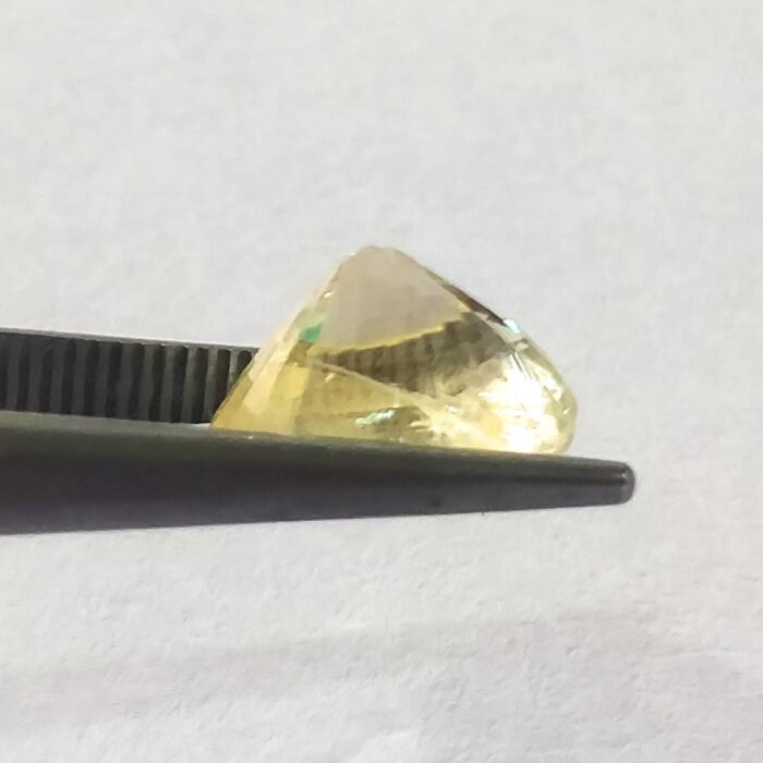 5.008 ct / 5.55 Ratti Ceylon Pukhraj  | Ceylon Yellow Sapphire with Certificate Cushion Cut | Shrilanka - Image 4