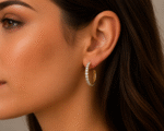 Diamond Bali Earrings-DH_RD_114 - Image 2