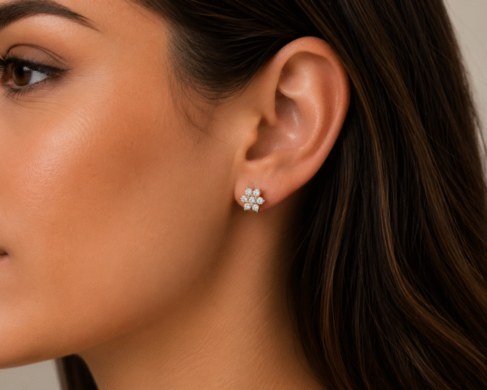Diamond Seven Stone Earrings-SSJDE01 - Image 2
