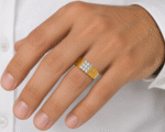 Men’s Diamond Finger Ring – 18K Glossy Hallmarked Gold with IGI Certified Natural Diamonds | Sai Jewellers -RMDG2 - Image 2