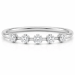 Classic Five Diamond Engagement Ring - S22 - Image 6