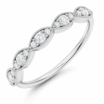 Five Oval Pattern Engagement Diamond Ring - Image 6