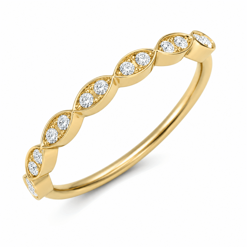 18K Hallmarked Gold Marquise Diamond Ring – IGI Certified Diamonds | Sai Jewellers - S21