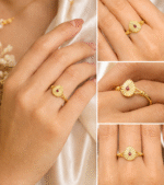 22k Hallmarked Gold Brahma Kumaris Ring – Om Shanti Design | Sai Jewellers -BKGR2 - Image 2