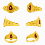 22k Hallmarked Gold Divine Symbol Brahma Kumaris Ring with Diamond | Sai Jewellers -BKGR9 - Image 3