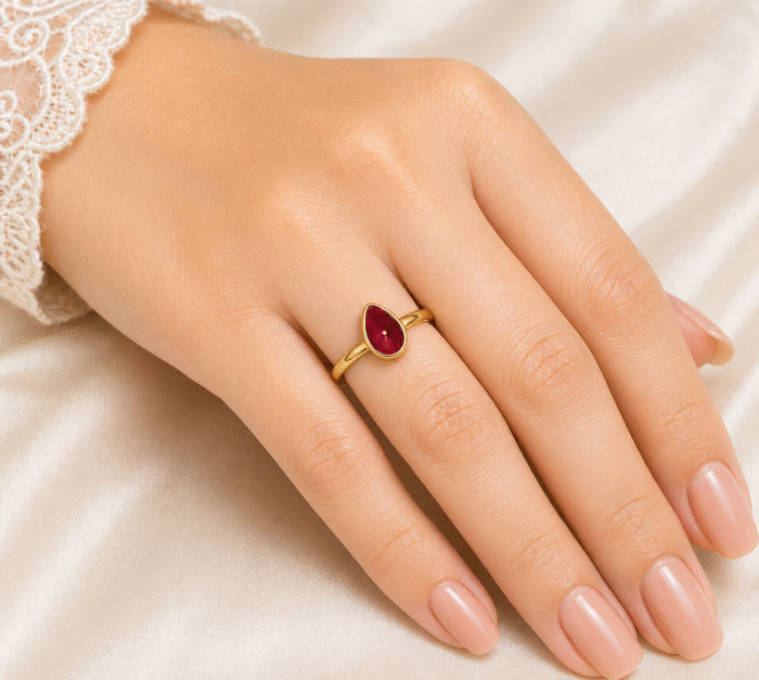 22k Hallmarked Brahma Kumaris Light Weight Gold Ring | Sai Jewellers Abu Road-BKGR8 - Image 2