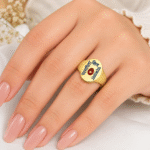 22k Hallmarked Parampita Shiv Parmatma Gold Ring with Divine Symbol | Sai Jewellers Abu Road-BKGR12 - Image 2