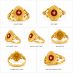 Brahma Kumaris 22k Hallmarked Gold Ring- 2.990gm | Spiritual Soul Star Ring-BKGR19 - Image 3