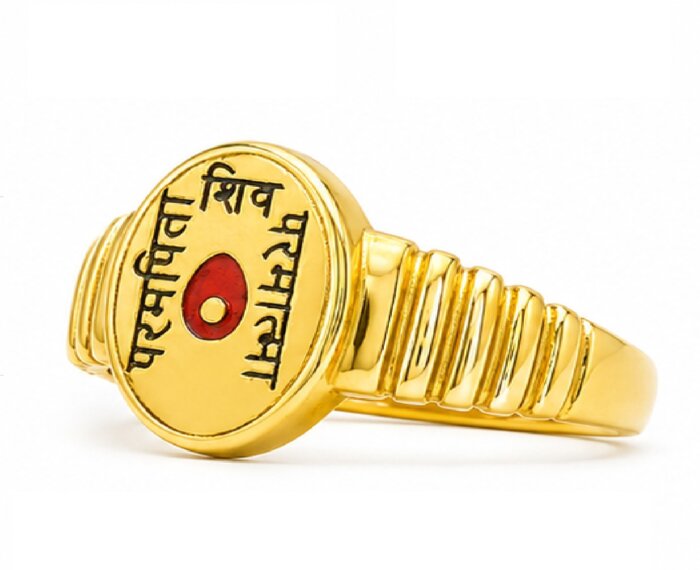 22k Hallmarked Gold Baba – Parampita Shiv Parmatma Ring Design | Sai Jewellers-BKGR23 - Image 3
