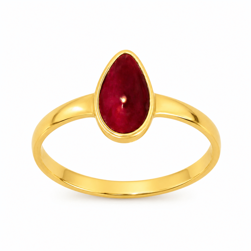Brahma Kumaris Light Weight Gold Ring