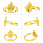 22k Hallmarked Brahma Kumaris Light weight Gold Ring – White Stone Symbol | Sai Jewellers-BKGR7 - Image 4