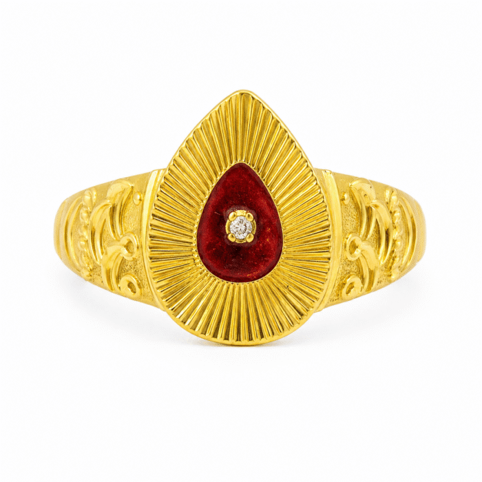 Divine Symbol Brahma Kumaris Ring with Diamond