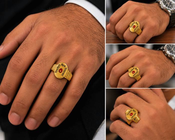 22k Hallmarked Gold Baba – Parampita Shiv Parmatma Ring Design | Sai Jewellers-BKGR23 - Image 6