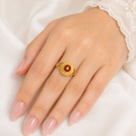 Brahma Kumaris 22k Hallmarked Gold Ring- 2.990gm | Spiritual Soul Star Ring-BKGR19 - Image 2