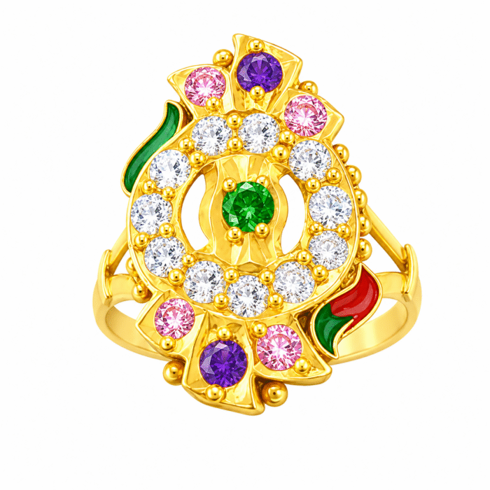 22K Hallmarked Gold Rajasthani Ring