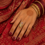 22K Hallmarked Gold Rajasthani Ring – Traditional Floral Multicolor Gemstone Design | Sai Jewellers-SSJGRR5 - Image 2