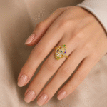 22K Hallmarked Gold Rajasthani Ring – Traditional Multicolor Stone Design | Sai Jewellers-SSJGRR6 - Image 2