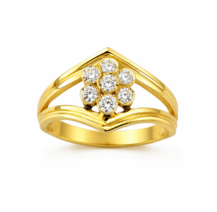 22K Hallmarked Gold Rajasthani Ring – Elegant Floral Design with Glittering Stones | Sai Jewellers