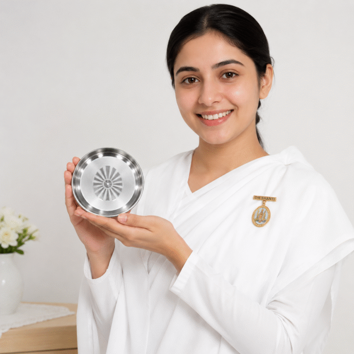 925 Silver Thali Cover – Brahma Kumaris Symbol - BKSBB06 - Image 2