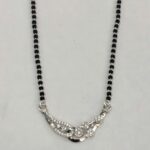 925 Sterling Silver Elsie Mangalsutra Chain Jewellery Set | Platinum Plated, Swiss Zirconia | Gift for Wife