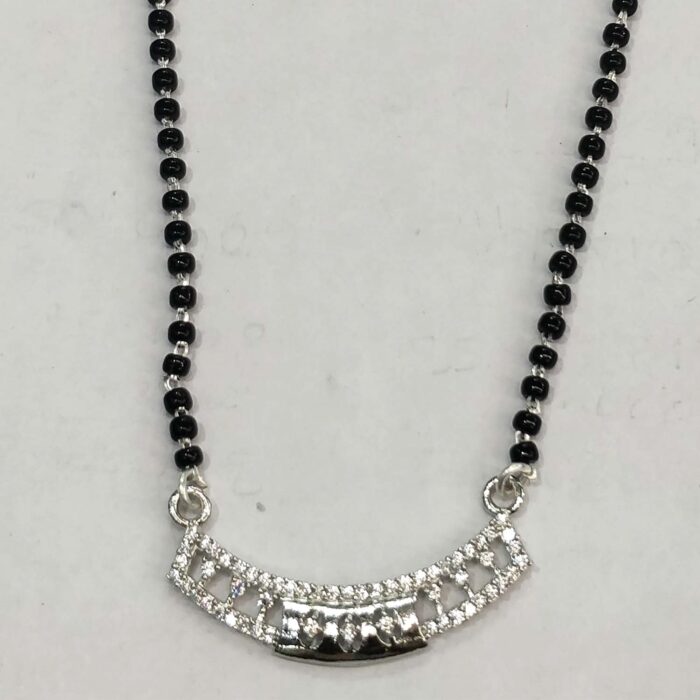 ms2_5db6c6b4-c5aa-4dfa-bcc3-57ddf907602a 925 Sterling Silver Shine Mangalsutra Pendant With Chain | Gift for Women and Girls - Image 1