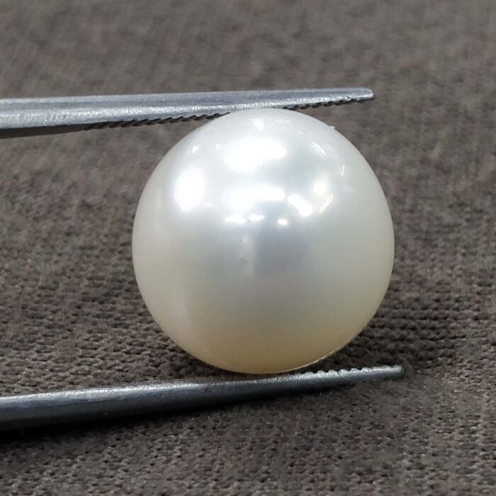 p2 12.32ct Natural Pearl (Moti) Round Shape with Certificate | Best Quality Gemstones - Image 1