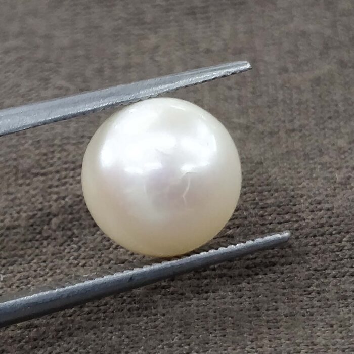 4.11ct Natural Pearl (Moti) Round Shape with Certificate | Best Quality Gemstones - Image 1
