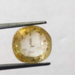 5.00 ct / 5.55 Ratti Ceylon Pukhraj  | Ceylon Yellow Sapphire with Certificate Cushion Cut | Shrilanka