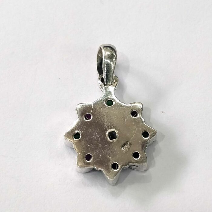 Oxidized 925 Sterling  Silver Stone Studded Pendant | Silver Pendant | Gift for Girl Friend |  Stone Studded - Image 3