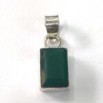Oxidized 925 Sterling  Silver Green Onex Studded Pendant | Silver Pendant | Gift for Girl Friend | Green Onex  Stone Studded - Image 3