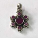 Oxidized 925 Sterling  Silver Stone Studded Pendant | Silver Pendant | Gift for Girl Friend |  Stone Studded