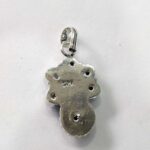 Oxidized 925 Sterling  Silver Stone Studded Pendant | Silver Pendant | Gift for Girl Friend | White Stone Studded - Image 3