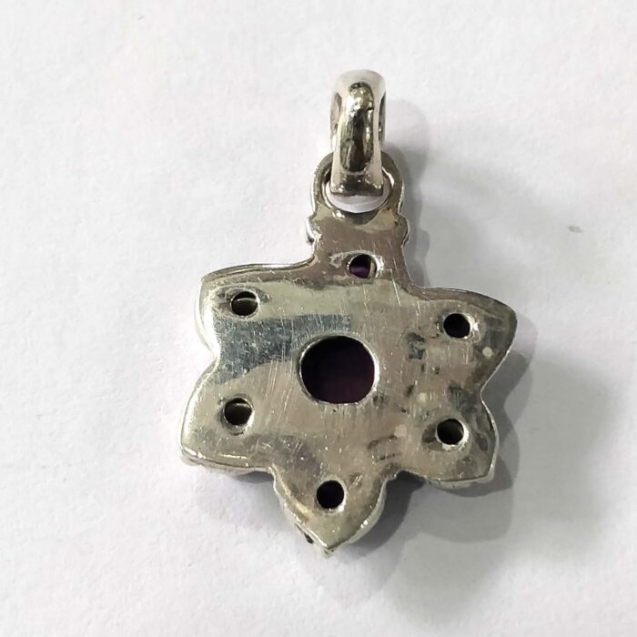 Oxidized 925 Sterling  Silver Stone Studded Pendant | Silver Pendant | Gift for Girl Friend |  Stone Studded - Image 3