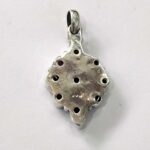 Oxidized 925 Sterling  Silver Stone Studded Pendant | Silver Pendant | Gift for Girl Friend | Red Stone Studded - Image 3