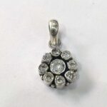 Oxidized 925 Sterling  Silver Stone Studded Pendant | Silver Pendant | Gift for Girl Friend | White Stone Studded (Copy)
