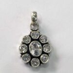 Oxidized 925 Sterling  Silver Stone Studded Pendant | Silver Pendant | Gift for Girl Friend | White Zircon  Stone Studded