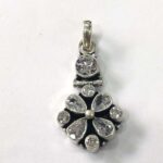 Oxidized 925 Sterling  Silver Stone Studded Pendant | Silver Pendant | Gift for Girl Friend | White Stone Studded (Copy)