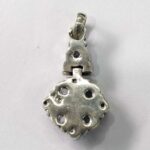 Oxidized 925 Sterling  Silver Stone Studded Pendant | Silver Pendant | Gift for Girl Friend | White Stone Studded (Copy) - Image 3