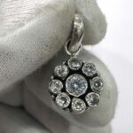 Oxidized 925 Sterling  Silver Stone Studded Pendant | Silver Pendant | Gift for Girl Friend | White Stone Studded (Copy) - Image 2