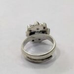 Oxidized 925 Sterling Silver Women Ring Adjustable | Silver Rings | Gift for Girl Friend | Stone Studded - Image 3