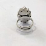 Oxidized 925 Sterling Silver Women Ring Adjustable | Silver Rings | Gift for Girl Friend | Stone Studded - Image 3