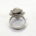 Oxidized 925 Sterling  Silver Women Ring Adjustable | Silver Rings | Gift for Wife | Stone Studded - Image 3