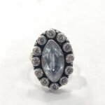 Oxidized 925 Sterling Silver Women Ring Adjustable | Silver Rings | Gift for Girl Friend | Stone Studded - Image 2