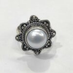 Oxidized 925 Sterling  Silver Women Ring Adjustable | Silver Rings | Gift for Wife | Stone Studded - Image 2