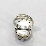 Oxidized 925 Sterling Silver Women Ring Adjustable | Silver Rings | Gift for Girl Friend | Stone Studded - Image 3