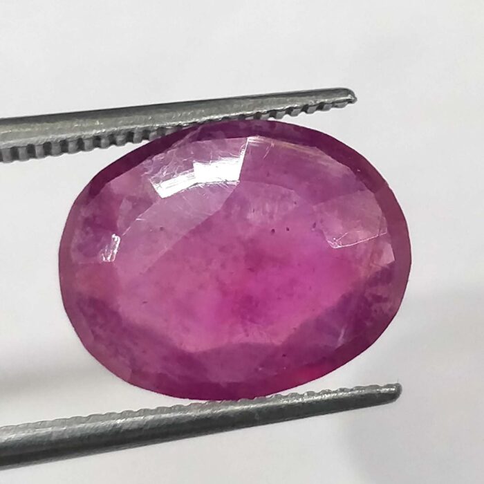 ruby7 5.77 ct / 6.40 Ratti Manak | Natural Ruby with Certificate Oval Cut - Image 1