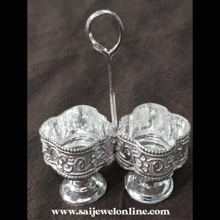Silver Kanku Dani Tilak / Sindoor Diwali Collection - Image 1