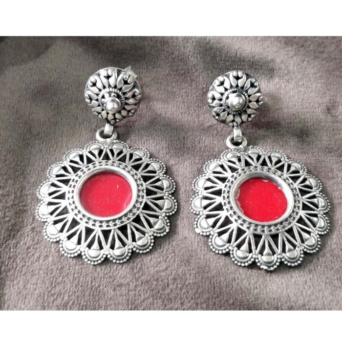 se26 925 Silver Beautiful Hangings Earrings | Silver Earrings | Best for Girls | Hangings in Silver - Image 1