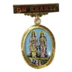 B.K Brahma Kumaris Gold Plated Badge in Silver-BKSB05