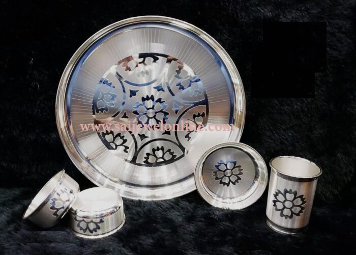 Baba Bhog Silver Thali Set-BKSBB03 - Image 1